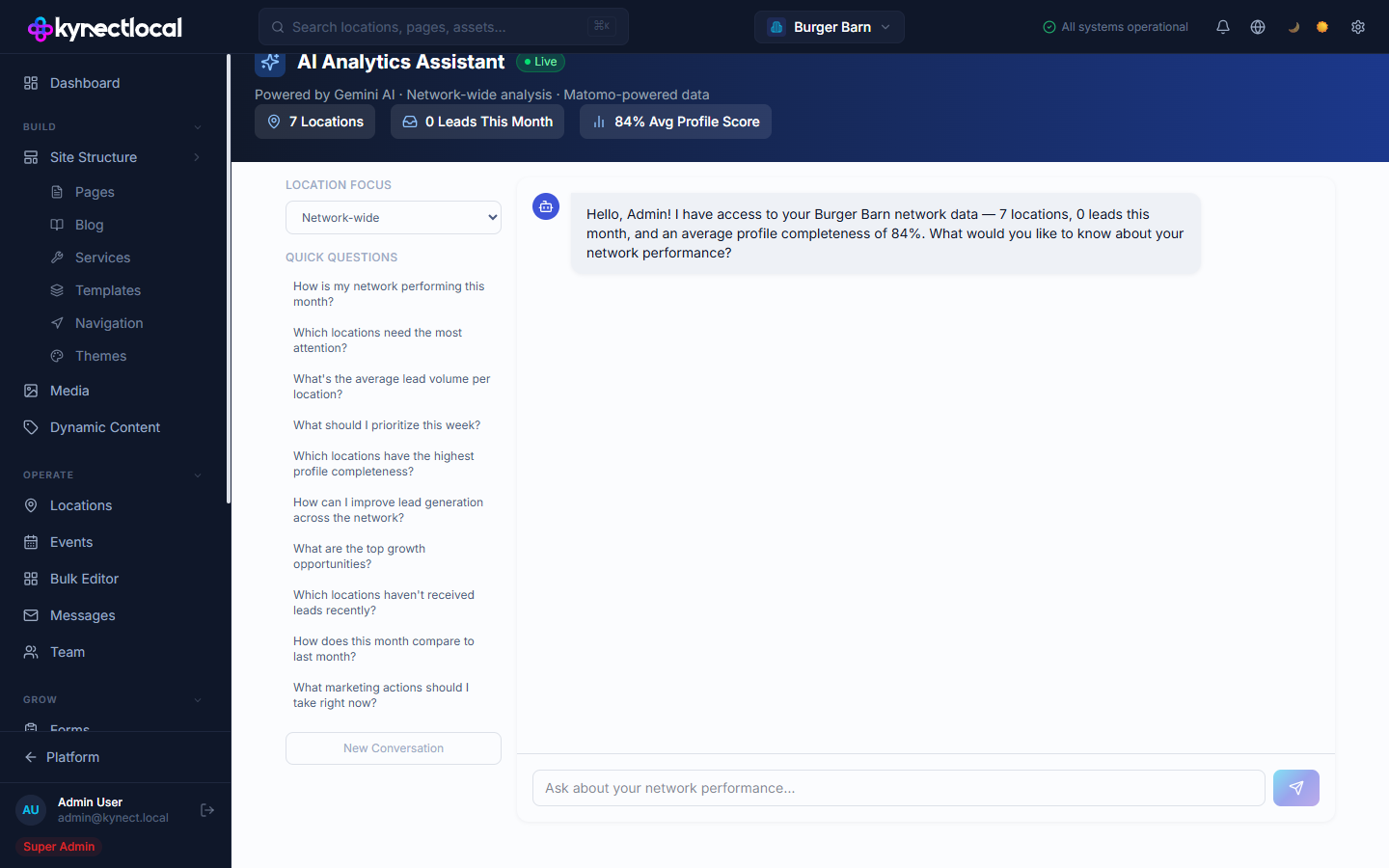 KynectLocal AI readiness — llms.txt support